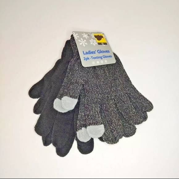 Ladies' Gloves 2pk - Texting Gloves Assorted Colors Acrylic Polyester Spandex - Picture 6 of 9